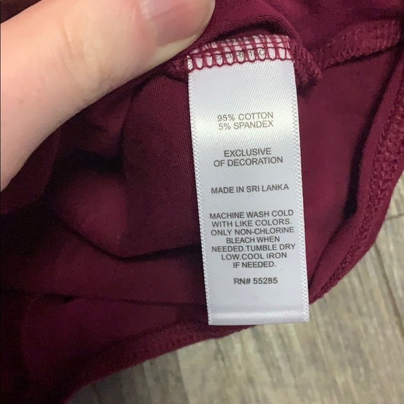 Express Maroon bodysuit - Picture 4 of 5